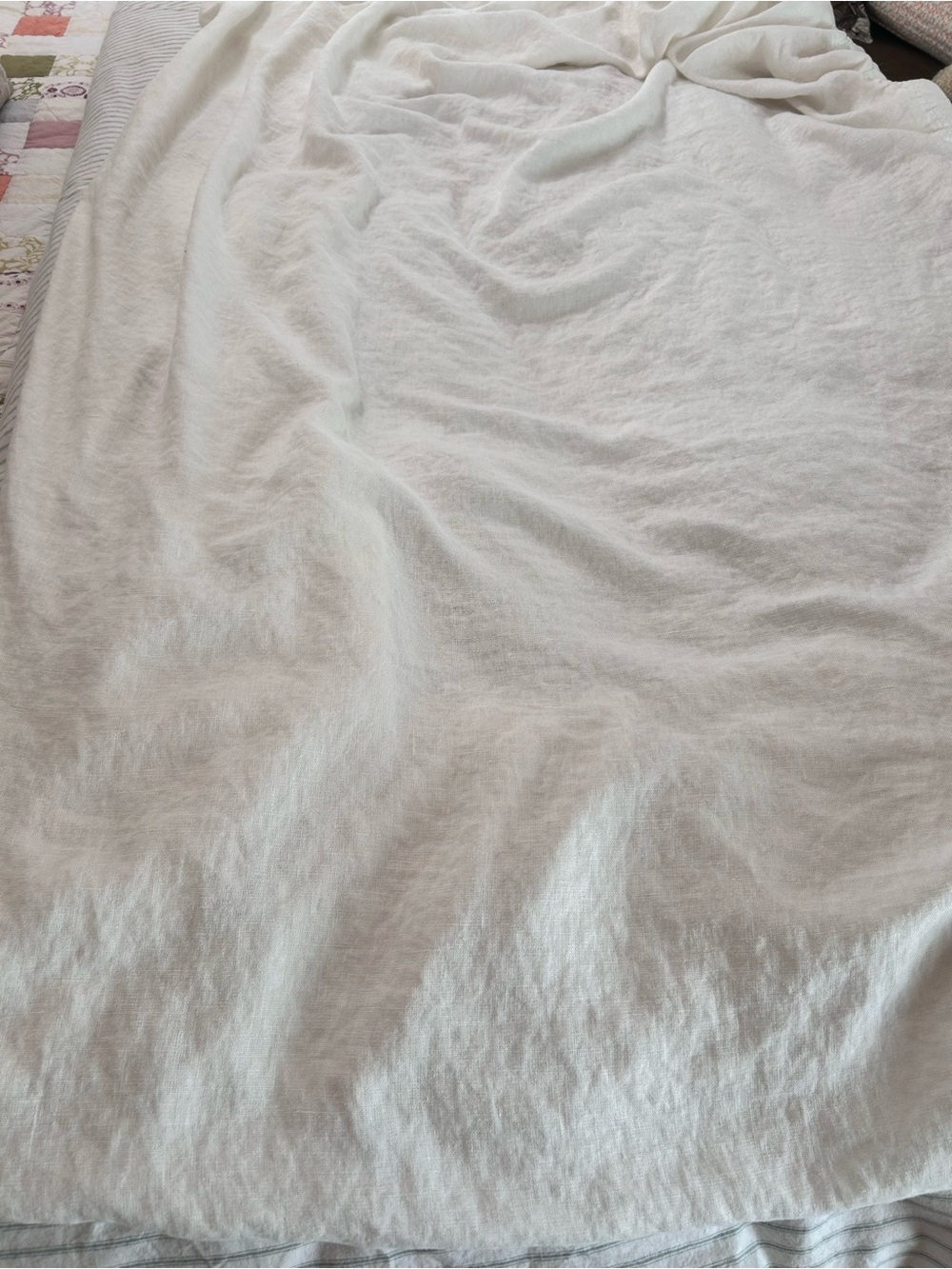 Rustic Natural Linen Box Spring Cover size Queen - Picture 7 of 13